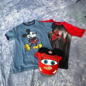 Disney's Mickey Mouse Boys Shirt and Hat Bundle Size 7 M